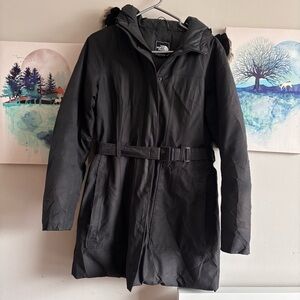 The NorthFace Women's Hyvent Long Black Jacket- Medium